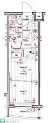 THEPREMIUMCUBEG東中野 2Kの間取図画像
