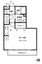 セジュール井草1 ワンルームの間取図画像
