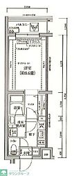 アイルプレミアム東京上石神井 1Kの間取図画像