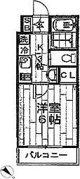 Y・Kマンション3 1Kの間取図画像