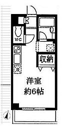 サンフォート ワンルームの間取図画像