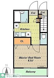 AZEST-RENT一橋学園 1Kの間取図画像