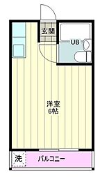 スカイハイツ 1Kの間取図画像