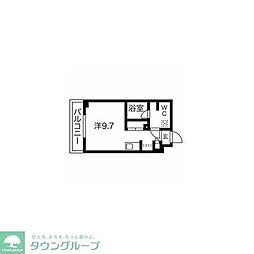 スパシエチェント成増 ワンルームの間取図画像