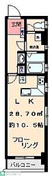 武蔵関ステーションフロント 1LKの間取図画像