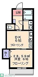 武蔵関ステーションフロント 1DKの間取図画像