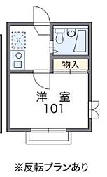 レオパレスデルニエ 1Kの間取図画像