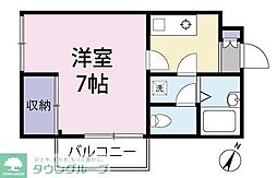 アーデル中野 1Kの間取図画像