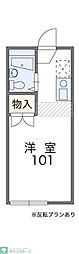 レオパレスウィステリアC 1Kの間取図画像