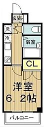 エルヴィエントアース武蔵関パーク 1Kの間取図画像