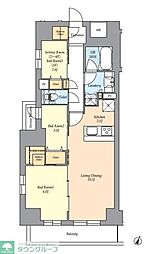 杉並区荻窪2丁目マンション 2SLDKの間取図画像