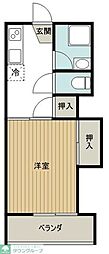 ポルシェ田無 1Kの間取図画像