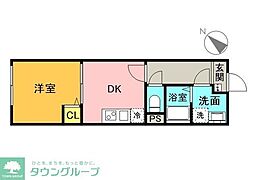 IMA HIGASHI-NAKANO 1DKの間取図画像