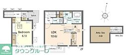 シェ・ソワ 1SLDKの間取図画像