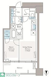 パークシティ中野ザタワーエアーズ 1LDKの間取図画像