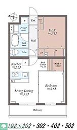 SYMPHONY PARK 1SLDKの間取図画像