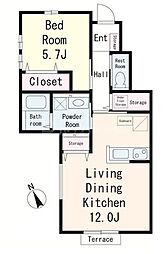間取図画像 1LDK
