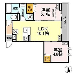 間取図画像 2LDK