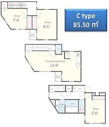mi patio A棟 3LDKの間取図画像