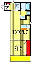 32スプラウト 1DKの間取図画像