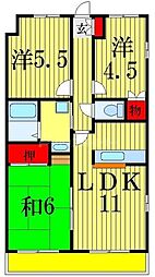 アルカディア・21 3LDKの間取図画像