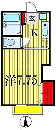 ネストヒルズ 1Kの間取図画像