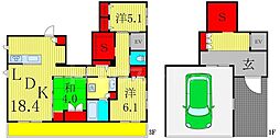 ソフィア本八幡 2SLDKの間取図画像