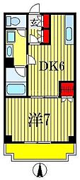シャトー・デ・ザール・プルファム 1DKの間取図画像