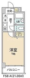 クオーレプロバンス南行徳 1Kの間取図画像