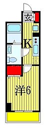 Nステージ西船橋3 1Kの間取図画像