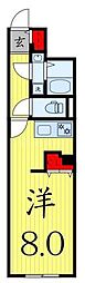 エスペランサ篠崎 1Kの間取図画像