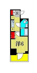 Alvis船橋East 1Kの間取図画像