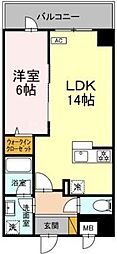 船橋市葛飾町2丁目マンション 1LDKの間取図画像