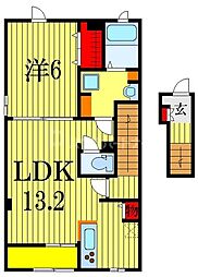 アルマナックハウス 1LDKの間取図画像