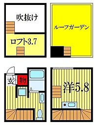 Y'sANNEXA ワンルームの間取図画像