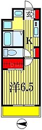 レジディア船橋1 1Kの間取図画像