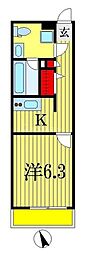 リブリSOLARE 1Kの間取図画像
