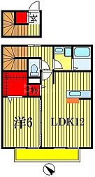 ビューテラス2番館 1LDKの間取図画像