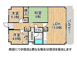 メゾンドール諏訪森 3LDKの間取図画像