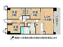 ルイシャトレ鳳 3LDKの間取図画像