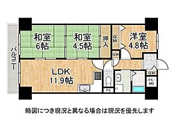ファミール堺 3LDKの間取図画像