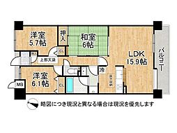 スペリオシティ泉北深井弐番館 3LDKの間取図画像