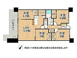 ディーレスティア堺・光明池 4LDKの間取図画像