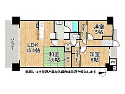 なかもずALLZウィズコート 3LDKの間取図画像