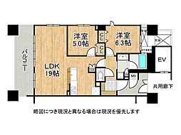 グランアッシュ堺リュクサス 2LDKの間取図画像