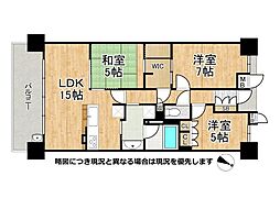 クレアコート上野芝ラベルヴィ 3LDKの間取図画像