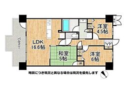 グランドパレス堺七道 3LDKの間取図画像
