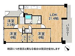 メゾンドール堺 3LDKの間取図画像