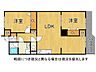 間取り：全居室に収納を確保し、効率的な生活動線が魅力の2LDKです。