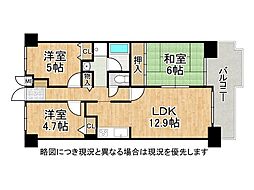 エクセランス堺東 3LDKの間取図画像